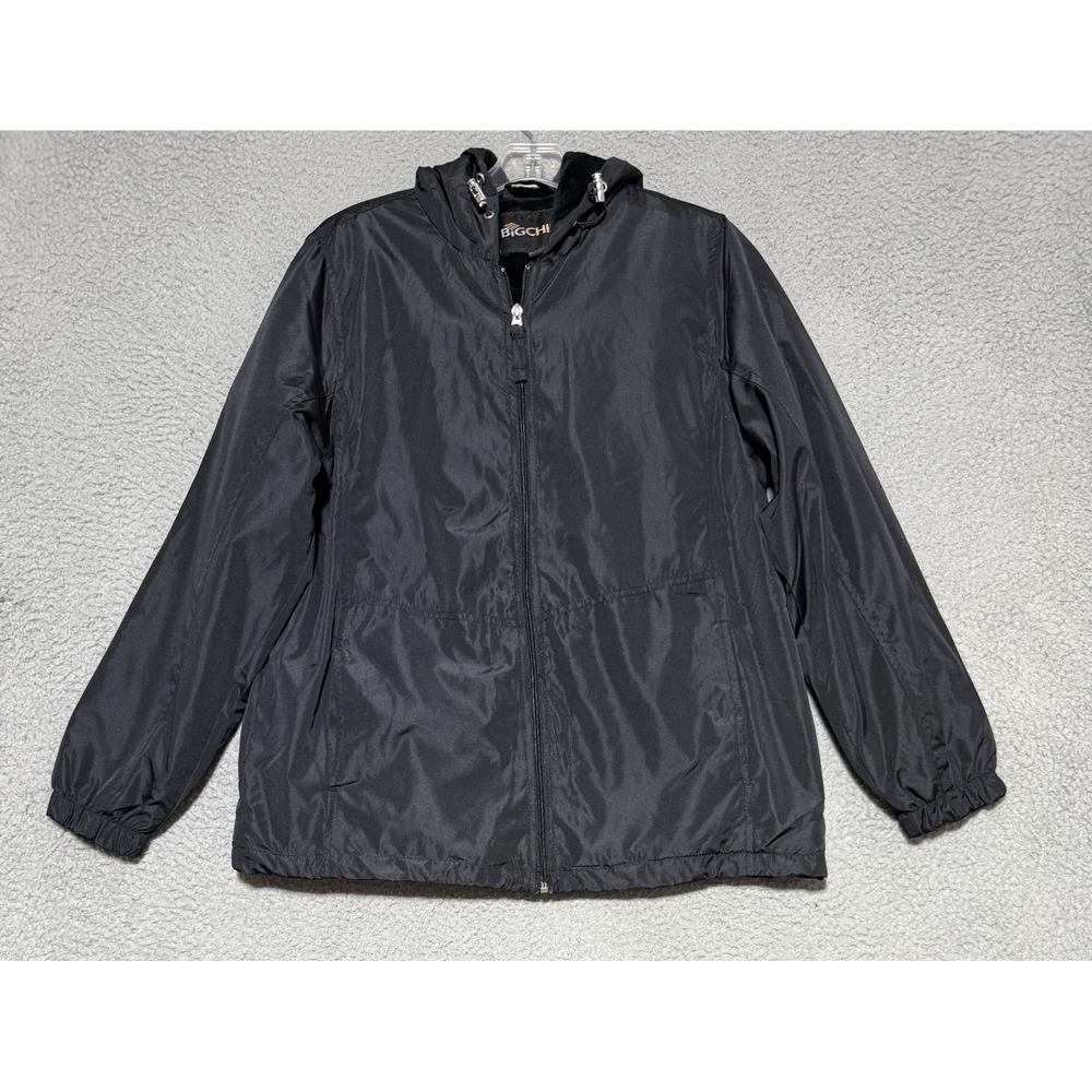 Big Chill Full Zip Sherpa Fleece lined jacket Mens Medium Black